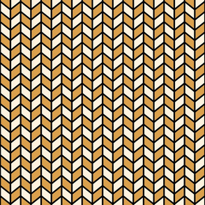 Geometric Pattern: Chevron: Cream/Gold