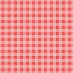 Geometric Pattern: Button Weave: Light/Red
