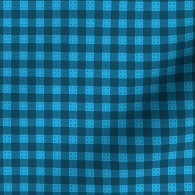 Geometric Pattern: Button Weave: Dark/Blue