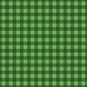Geometric Pattern: Button Weave: Dark/Green