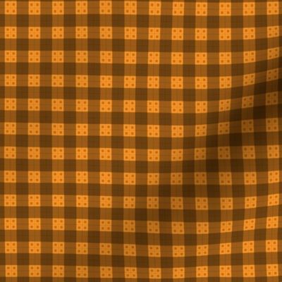 Geometric Pattern: Button Weave: Dark/Orange