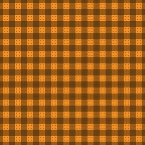 Geometric Pattern: Button Weave: Dark/Orange