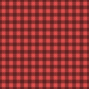 Geometric Pattern: Button Weave: Dark/Red