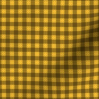 Geometric Pattern: Button Weave: Dark/Yellow