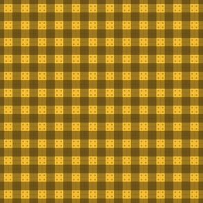 Geometric Pattern: Button Weave: Dark/Yellow