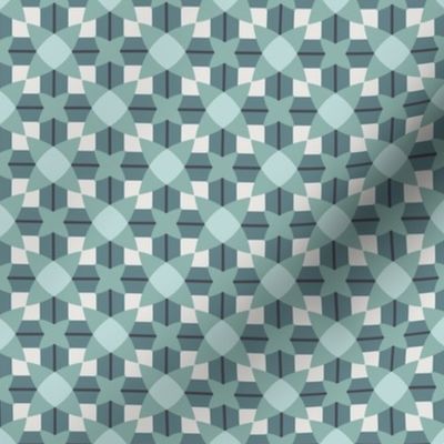 Geometric Pattern: Flower Weave: Seafoam