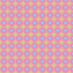 Geometric Pattern: Circle Nested Offset: Pastel