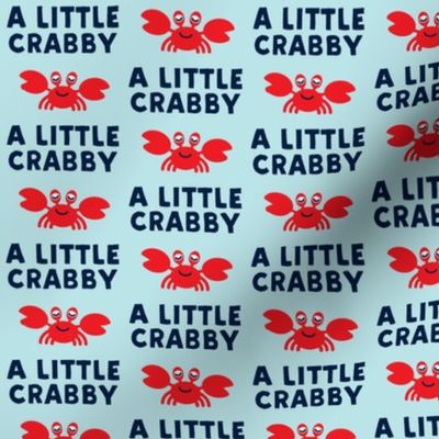 a little crabby - blue & navy - nautical summer - LAD19