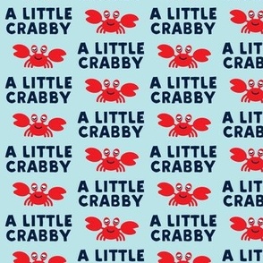 a little crabby - blue & navy - nautical summer - LAD19