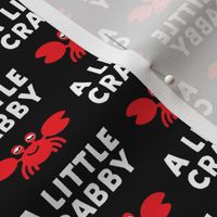 a little crabby - black - nautical summer - LAD19