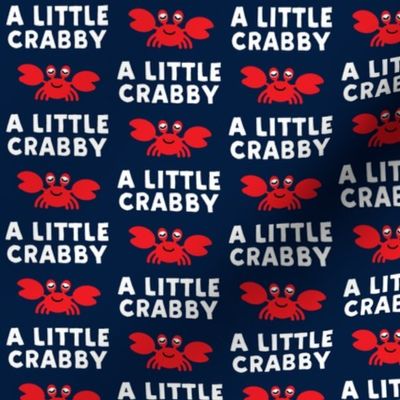 a little crabby - navy - nautical summer - LAD19