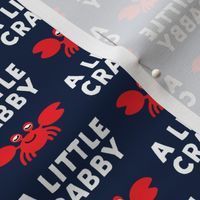 a little crabby - navy - nautical summer - LAD19