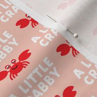a little crabby - peach - nautical summer - LAD19