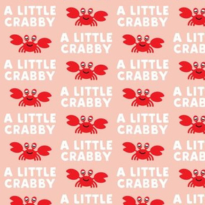 a little crabby - peach - nautical summer - LAD19
