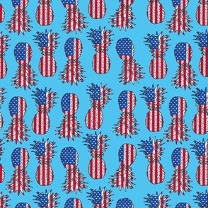 patriotic pineapple blue micro