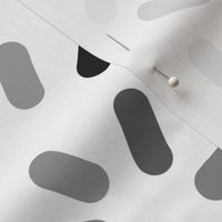 Ticker Tape - greyscale on white 