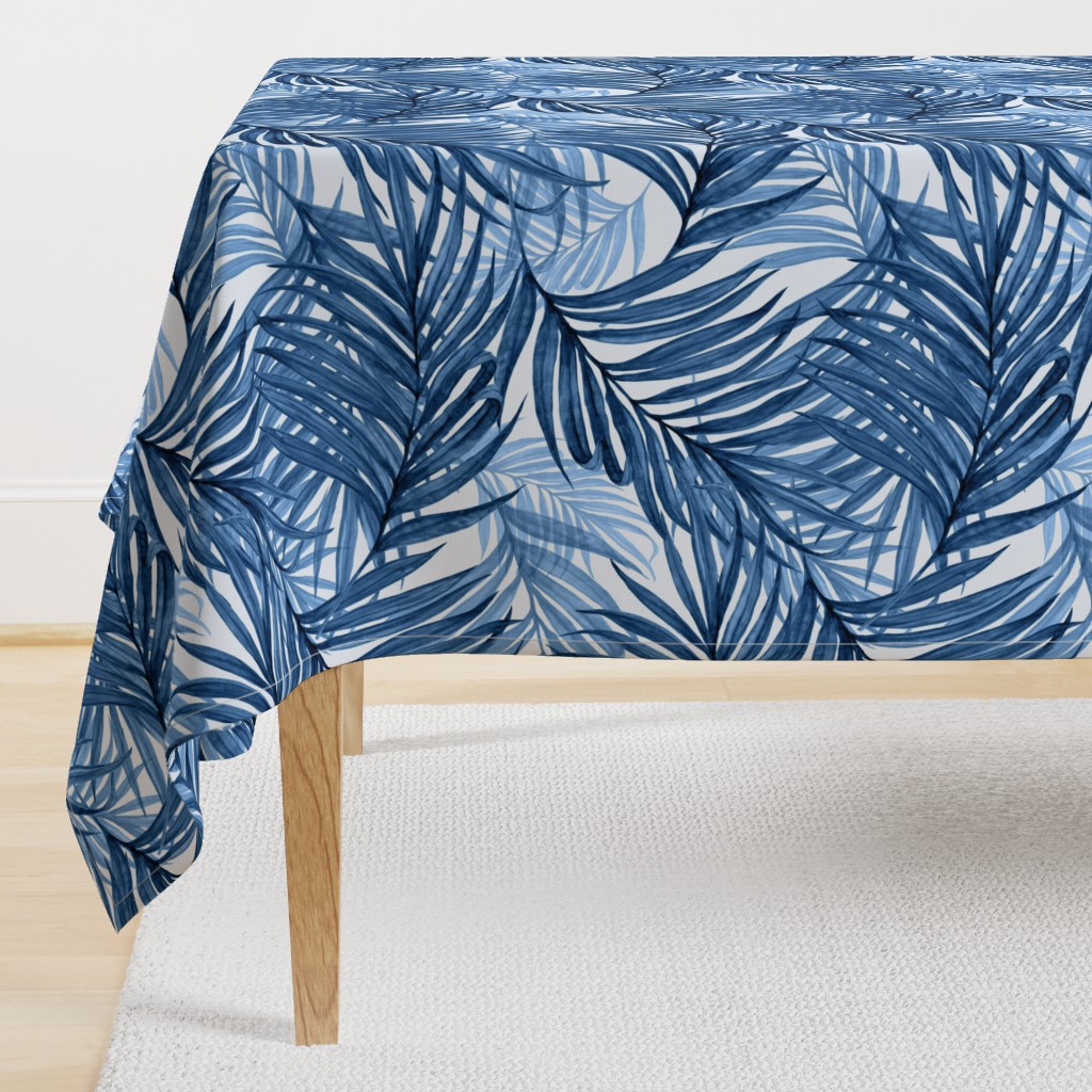 Palm Leaves (indigo) 