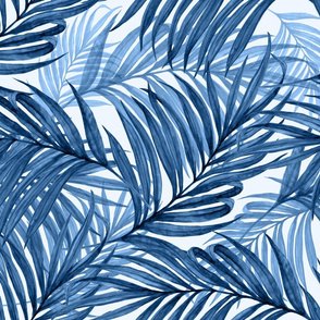 Palm Leaves (indigo) 
