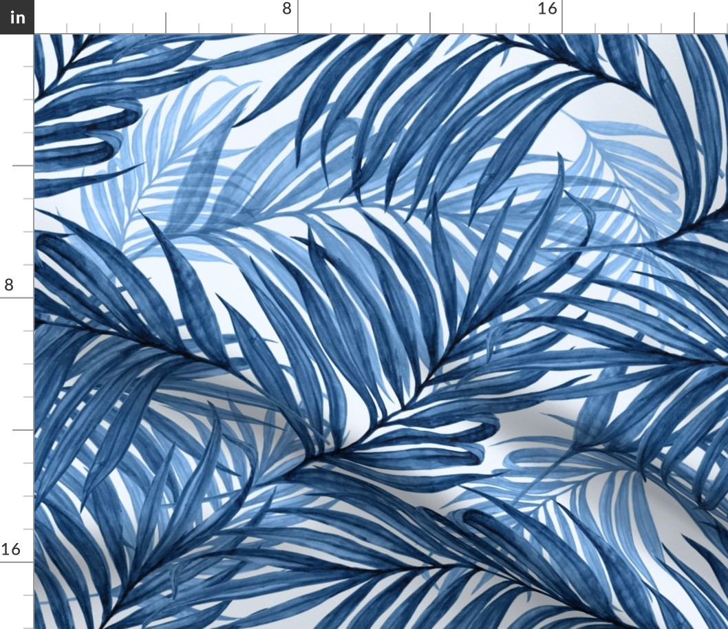 Palm Leaves (indigo) 