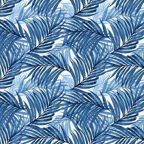 Palm Leaves (indigo)50 