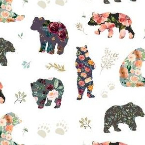 5.25" PATCHWORK BEARS / FLORAL
