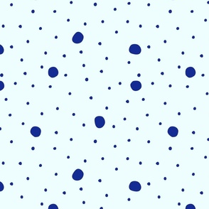 folk art dots blue