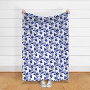 folk art floral blue 