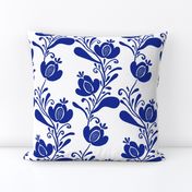 folk art floral blue 