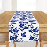 folk art floral blue 