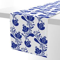 folk art floral blue 