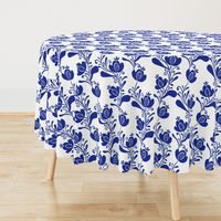 folk art floral blue 