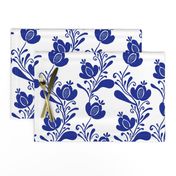 folk art floral blue 