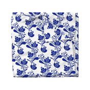 folk art floral blue 