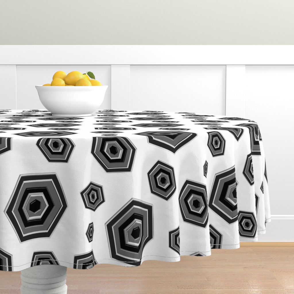 Soccer 3D soccer ball fabric Round Tablecloth | Spoonflower