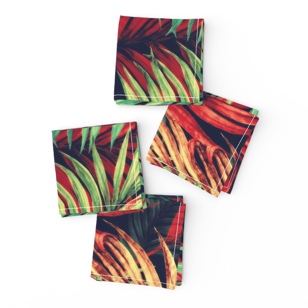 Palm Leaves vintage red