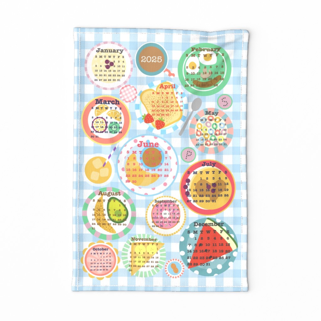 2024 Breakfast Calendar Tea Towel 