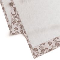 folk art floral leaves neutral