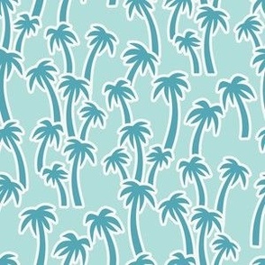 palm trees blue