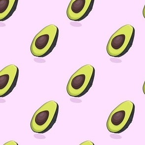 Avocado on pink