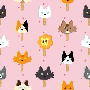 Ice cream Popsicle kitties character  pops   