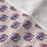 1.3" Freedom Florals // Red Stripes