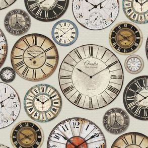 Vintage Clocks greige 