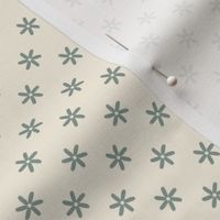 Ditsy daisy(seafoam on cream)