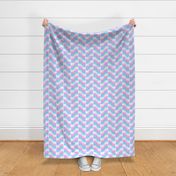 Pastel Bunny Rabbits Tesselation in Pink and Blue