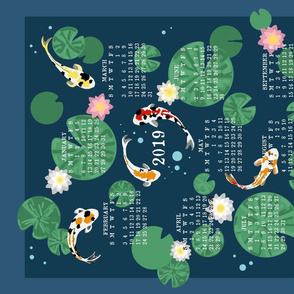 Koi pond calendar 2019