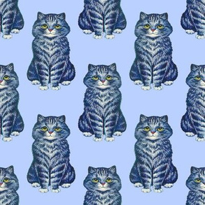 Cat on Blue by Louis Wain