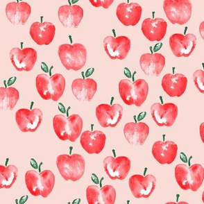 watercolor apples - pink -  LAD19