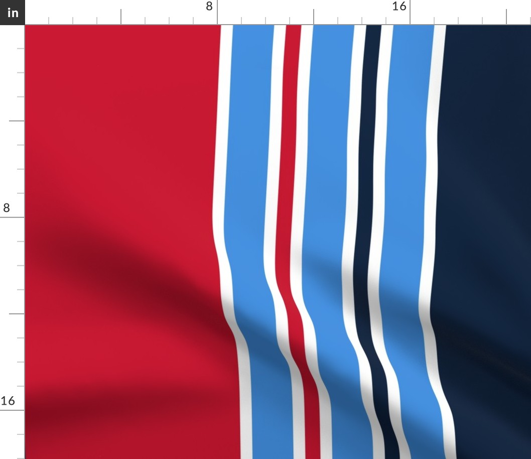The Red the Blue the Navy and the Gray: Huge Vertical Stripes