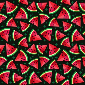 watermelon on black