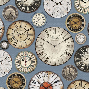 Vintage Clocks slate blue